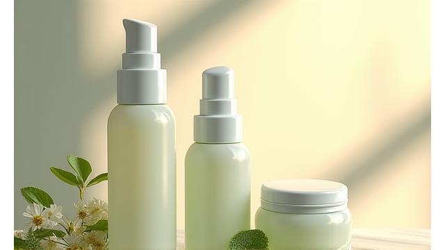 Set of organic anti-aging skincare products
