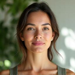 Professional photo of a serene female mindfulness coach.